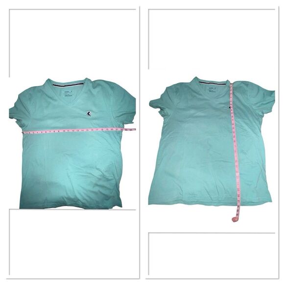 Bundle Of 2 Express Jersey Men's V Neck T-shirt Cotton Size XL Orange Blue Y2K - Picture 7 of 8